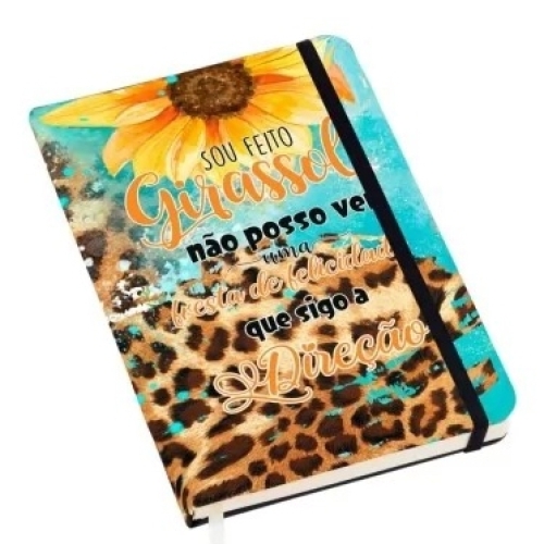 Caderneta Tipo Moleskine SEM PAUTA Capa Fantasia-LG3640