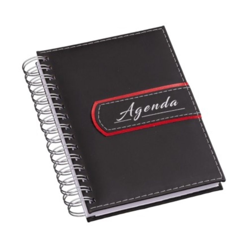 Agenda Wire-o Luxo Preta com Detalhe